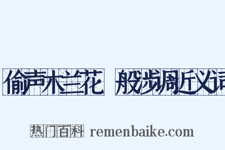 偷声木兰花·般涉调近义词是什么意思的图片